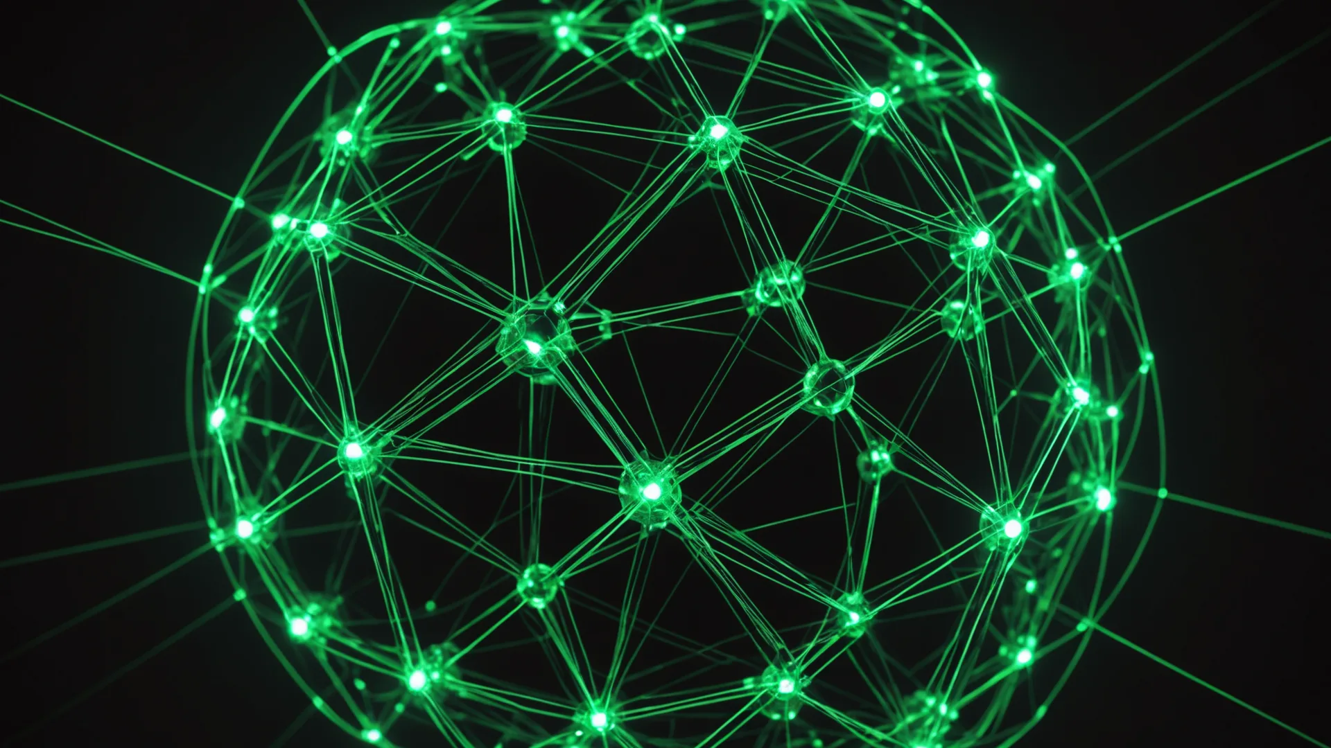 Abstract visualization of network signals being correlated into incidents